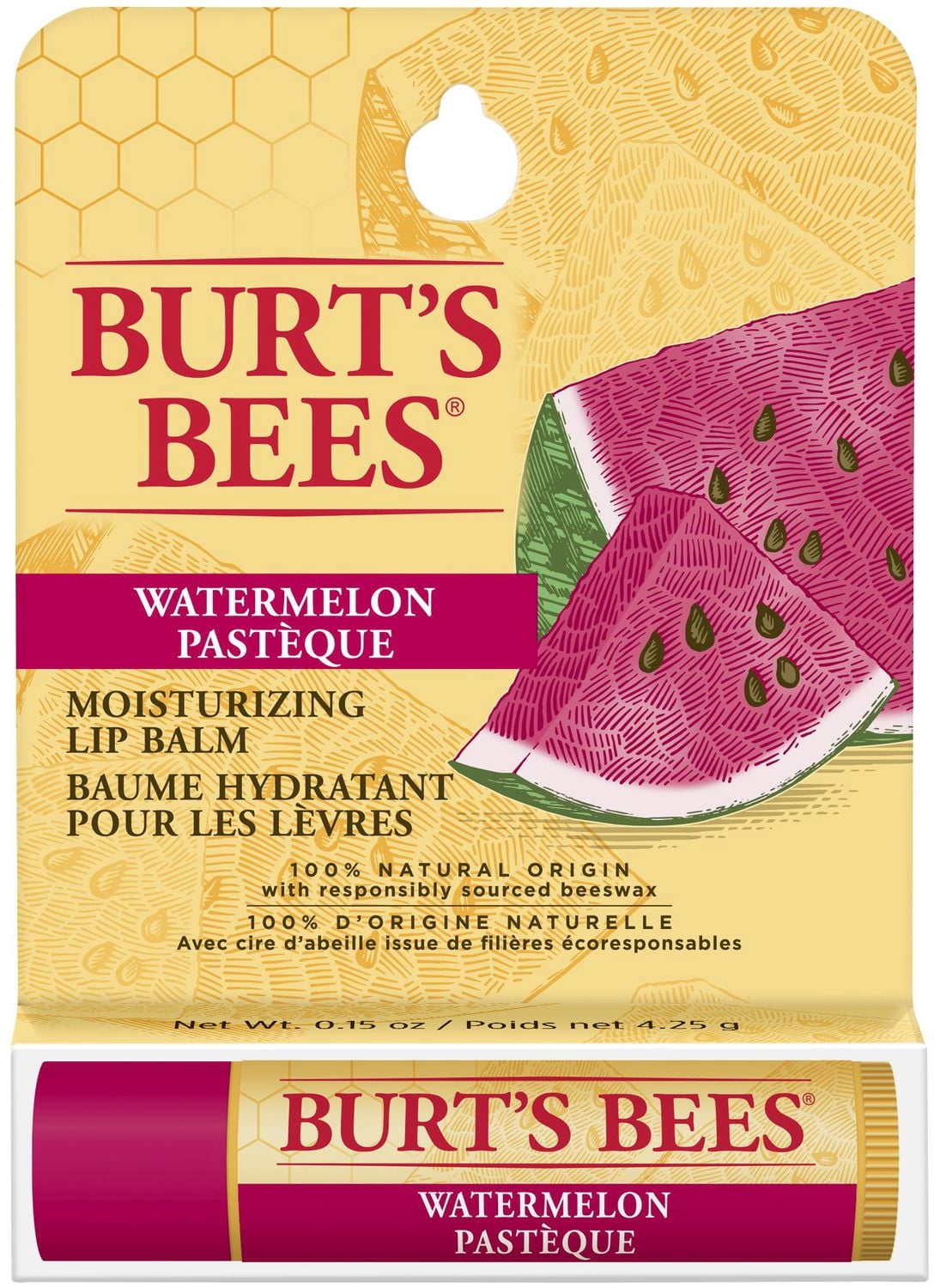 Baume hydratant pour les lèvres d’origine naturelle à 100 % la pastèque de Burt’s Bees®,