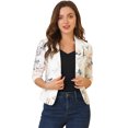 thumbnail image 1 of INSPIRE CHIC Blazer à Imprimé Floral Ouvert pour Femmes, 1 of 6