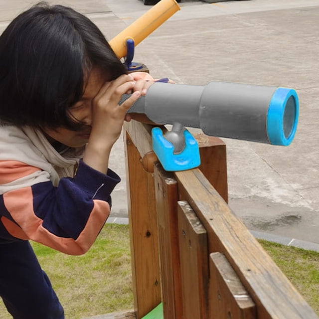 Telescope Toy, Funny Reusable Plastic Safe Educational Monocular Toy with Base for Present Outdoor