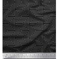 thumbnail image 1 of Soimoi Rayon Fabric Square & Spiral Geometric Print Fabric by the Yard 56 Inch Wide, 1 of 3