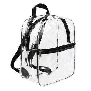 Sac à dos transparent Clear, PVC Voir à travers Mini Sac à dos, Sac scolaire approuvé pour les étudiants, Sac de sécurité, Sac à jour imperméable College