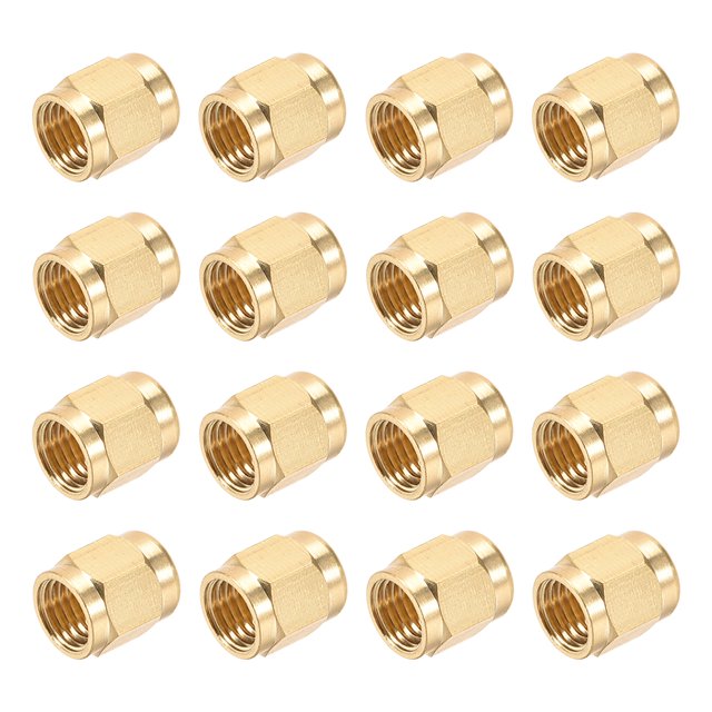 Unique Bargains Écrou de Tube en Laiton Insert de Compression Écrous Hydrauliques M8 x 4mm 16 Pcs