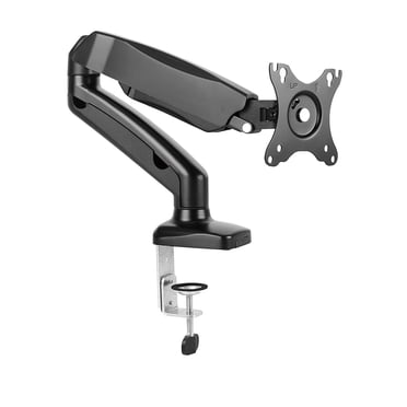 Duramex (Tm) Support de Bureau à Bras Mécanique Réglable en Hauteur pour Moniteur Simple de 17 à 32 Pouces, Ressort Mécanique, Support de Bureau Entièrement Réglable, Support Articulé, Support VESA Universel 100 x 100 mm