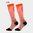 thumbnail image 2 of Chaussettes de Football Confortables Respirantes Anti-Humidité Bas de Football Tube Moyen Extensible Sport Extérieur Escalade Randonnée Orange Orange>L/TG, 2 of 8