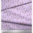 thumbnail image 2 of Soimoi Purple Heavy Canvas Fabric Antler & Star Print Fabric by Yard 58 Inch Wide, 2 of 5