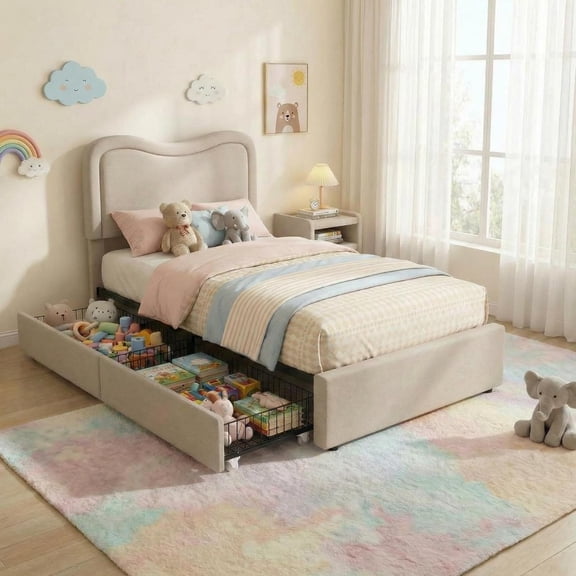 Senfot Lit Sac Doux Pleine Grandeur en Polaire d'Agneau à DEL Double Traction, Matelas Doux et Confortable, Parfait pour la Chambre, Gris Pâle
