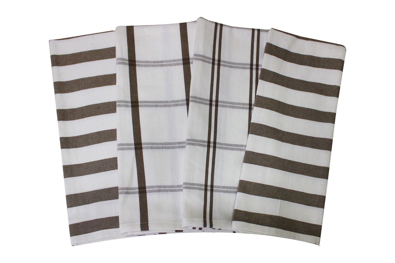 Lot de 4 torchons de cuisine Mainstays, 100 % coton, 40 x 70 cm, taupe