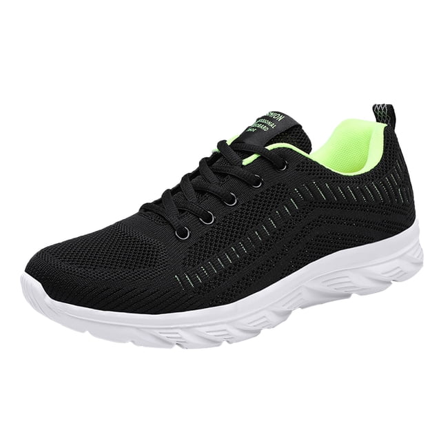 Kcodviy Men Mesh Mountaineering Casual Sneaker Shoes for Men Sport Shoes Lace Up Sneaker Rack for Men Solid Color Running Breathable Sneaker Cases for Men Soft Bottom