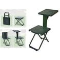 thumbnail image 3 of Portable Folding Chair Seat Lightweight Multifunctional Stool with Backrest for Writing Barbecue Travel Picnic Hunting Child - Green, 3 of 8