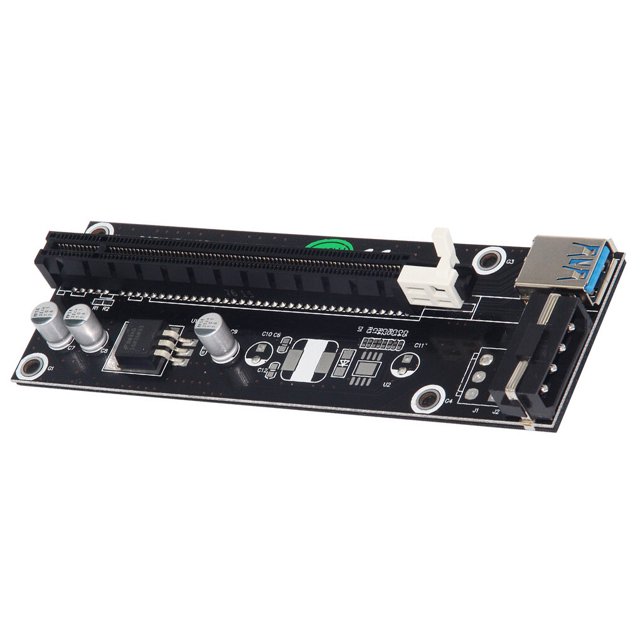 Ruiboury VER003 PCI-E Riser Card 30CM 60CM USB 3.0 Cable PCI 1X to 16X Extender PCI-E Adapter for GPU Miner Mining Black 30CM 1Set
