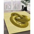 thumbnail image 3 of Ahgly Company Tapis d'Intérieur Lavable en Machine Carré Transitionnel Brun Doré Foncé, 4 Pieds Carré, 3 of 7