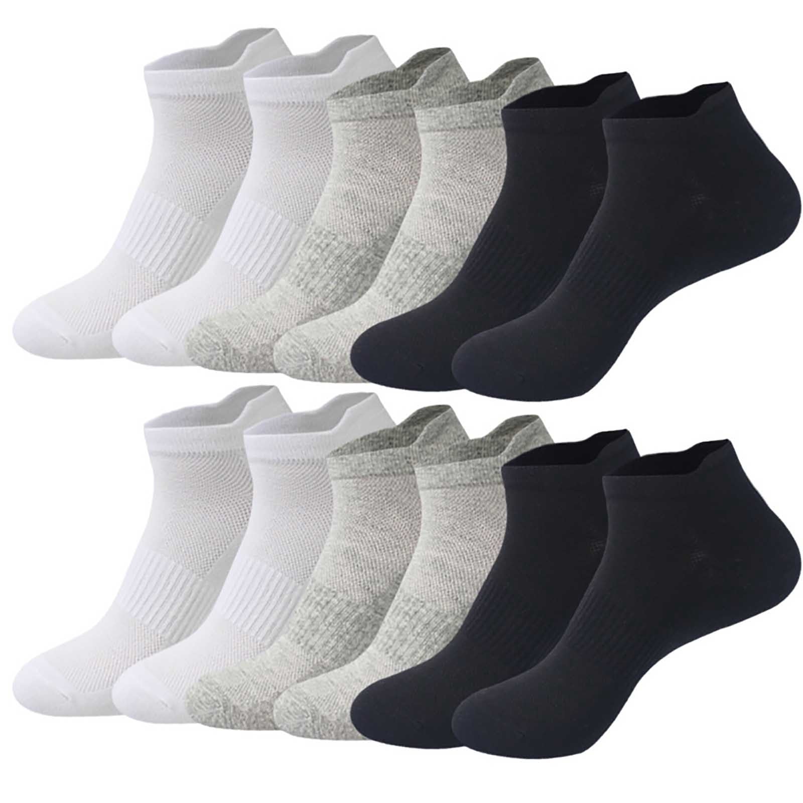 Pitauce 6 Pairs Cotton Athletic Running Socks Low Cut Sports Ankle Socks for Men and Women, Thin & Breathable