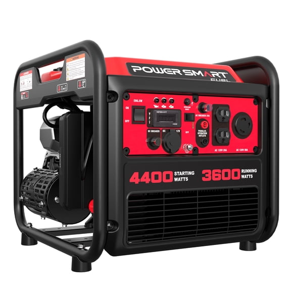 PowerSmart 4400-Watt Portable Generator, Gas Powered Open Frame Inverter Generator, EPA Compliant