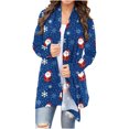 thumbnail image 1 of CEHVOM Woman Fashion Pocket Solid Color Long Sleeves Knit Cardigan Loose Tops Blouse Sweater Clearance, 1 of 6