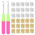 thumbnail image 2 of Domqga Ensemble d'Outils pour Dreadlocks Anneaux à Cheveux pour Dreadlocks Crochet à Loquet Accessoires de Décoration pour Cheveux au Crochet, Ensemble de Crochets pour Dreadlocks au Crochet, 2 of 8