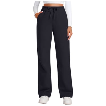 Posijego Womens Sweatpants Casual Drawstring Wide Leg Lounge Pants Elastic Waist Straight Leg Athletic Pants