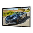 thumbnail image 1 of 16:9 100 120 150 Inch Projection Projector Screen Canvas White Curtain Screen 3D Film Portable Wall Mounted Projecting ,Long Lasting, 1 of 6