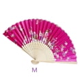 thumbnail image 3 of VogueV Ladies Satin Folding Fan - Elegant Handheld Cooling Accessory M, 3 of 3