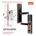 thumbnail image 1 of Serrure de Porte à Empreinte Digitale Biométrique DB20 Noire, Serrure Intelligente, Application Tuya, Déverrouillage à Distance, Serrure Sans Clé, Serrure de Porte Électronique, Plus Sécuritaire, 1 of 4