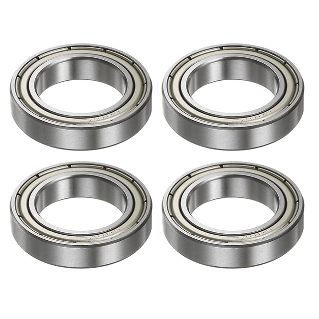 Unique Bargains 6802ZZ Roulements à Billes 15mmx24mmx5mm Acier Chromé ABEC3 à Double Écran Lot de 4
