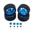 thumbnail image 2 of Xuanheng RC Wheel Rims Rubber Tires Kit Replacement M3 Wheel Nut for 144001 1:12 1:18 Blue, 2 of 8