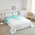 thumbnail image 3 of Erosebridal Ensemble de Literie Chic Feuille Grand, Couette Botanique Tropicale, Décor Eucalyptus, Réversible 3 Pcs, 3 of 8