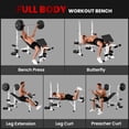 thumbnail image 4 of Soozier Adjustable Weight Bench Multi-Function Bench Press Set White, 4 of 10