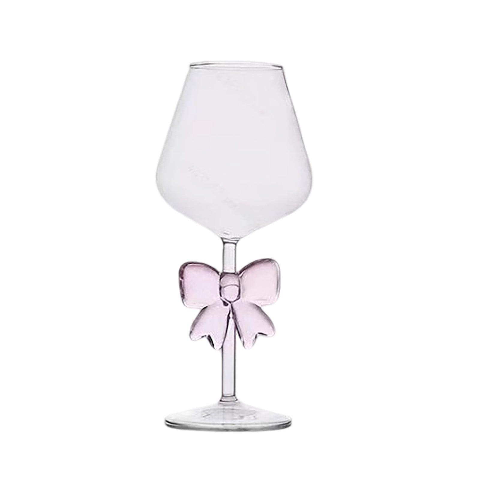 Glass Cup with Bow Transparent for Iced Coffee Juice Milk