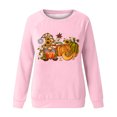 thumbnail image 4 of Meichang Hauts Décontractés pour Femmes T-Shirts Graphiques de l'Action de Grâce Coupe Ample Manches Longues Automne Col Rond Blouses Décontractées Reconnaissantes, 4 of 4