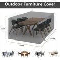 thumbnail image 2 of Garden Furniture Cover, Durable Cover for Patio Table and Rattan Sets, 210D Oxford Fabric with Thickening Coating, Water Resistant Cover for Rectangular and Oval Outdoor Tables (213 x 132 x 74 cm), 2 of 5