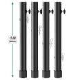 thumbnail image 1 of LEFU Lot de 4 Rallonges de Pieds de Table Ajustables pour Tables Pliantes, Pieds Courbés/droits, Hauteur Réglable 3,6 Pouces-13 Pouces, Pieds en Caoutchouc Antidérapants, Acier Robuste, Tailles de 17,3 Pouces, Noir, 1 of 10