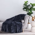 thumbnail image 2 of BHG Textured Velvet Plush Throw Greystone, 2 of 4