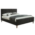 thumbnail image 1 of Modern Fabric 60" Queen Platform Bed in Charcoal, 1 of 8