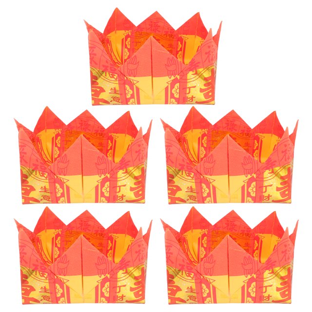 5 Pcs Papier de Culte Ancestral Papier de Sacrifice Papier Jaune Papier de Culte