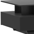 thumbnail image 4 of DEXTRUS High Gloss LED Coffee Table with Storage, Modern Center Table with Drawers & Display Shelves for Living Room, Black, 4 of 7