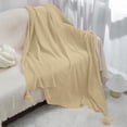 thumbnail image 4 of Acrylic Knitted Sofa Blanket with Wind Fringe for Office, Nap, and Home Use in Multiple Colors, 4 of 7