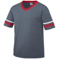 thumbnail image 1 of 360A Adult Sleeve Stripe Jersey, Graphite, Red, White - Large, 1 of 1