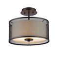 thumbnail image 1 of Chloe CH24033RB13-SF2 13 in. Lighting Audrey Transitional 2 Light Rubbed Bronze Semi-Flush Ceiling Fixture - Oil Rubbed Bronze, 1 of 3