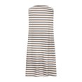 thumbnail image 4 of yoeyez Robes d'Été pour Femmes 2025 Grande Taille Décontractées à Rayures Débardeur Mini Robe d'Été Col Rond Coupe Ample Sans Manches Robe de Vacances Plage avec Poches Kaki,TTG, 4 of 5