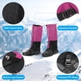 thumbnail image 4 of Unique Bargains Leg Gaiters, Waterproof Shoe Covers Adjustable Snow Boot Gaiter, Purple, L, 4 of 6