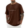 thumbnail image 1 of Chemises pour Hommes, Hommes Imprimé Col Rond Décontracté Mode Manches Courtes Blouses Col Rond Chemises, 1 of 4