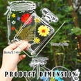 thumbnail image 3 of Trendy Tool Kit for Home, 20PC Large Size Bookmark Flower Page Clips Bookmarks Children Handmade DIY Transparent Flower Page Glass Bottle Wishing Bottle Sticker, 3 of 9