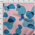thumbnail image 3 of oneOone Rayon Medium Blue Fabric Abstract Organic Shape Sewing Craft Projects Fabric Prints By Yard 56 Inch Wide, 3 of 4