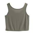 thumbnail image 4 of Timegard Plus Size Tops for Women Tank Tops Round Neck Ruched Loose Soft Casual Sleeveless Tops Pjs Blouse, 4 of 7