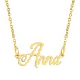 thumbnail image 1 of KISPER 18K Gold Plated Stainless Steel Personalized Name Pendant Necklace, Anna, 1 of 6