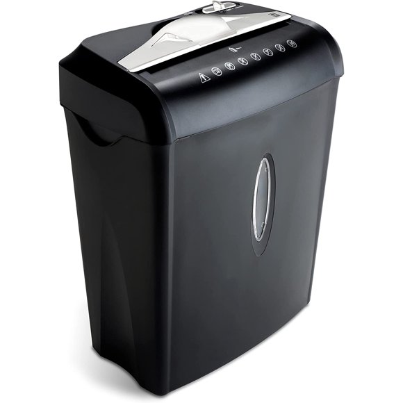 High Security Paper and Credit Card Shredder with 3.7-Gallon Wastebasket, 8-Sheet Cross-Cut with Basket