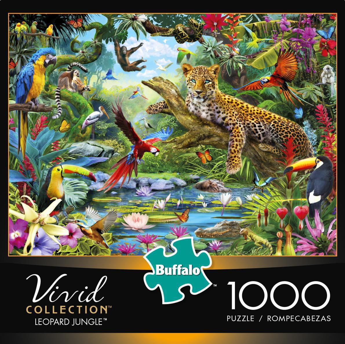 Buffalo Games Le puzzle Vivid Leopard Jungle en 1000 pièces