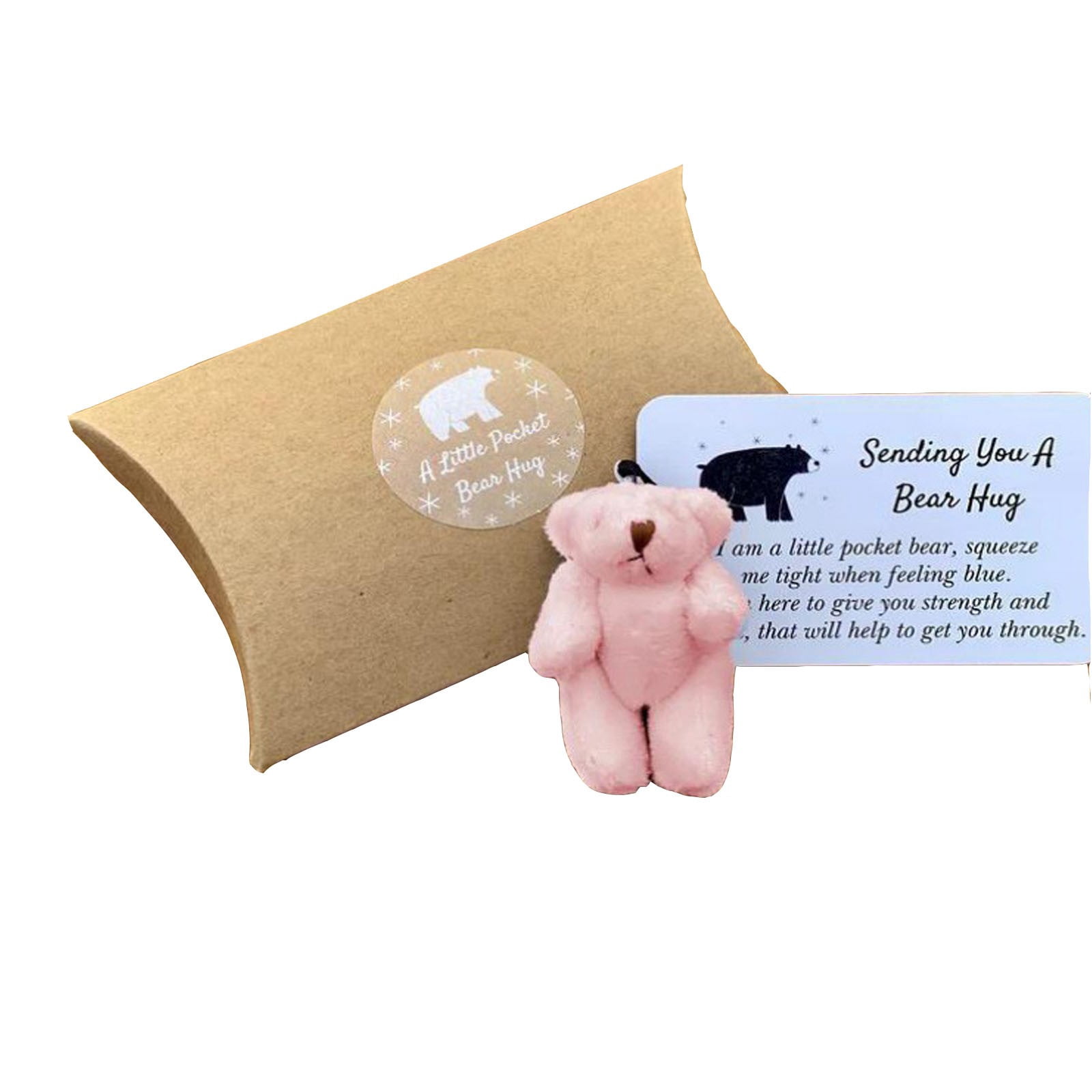 Dvkptbk Plush Teddy Bear Pocket Bear Thoughtful Keepsake You Thank You Gift Comforting Mini Bear for Everyone Plush Teddy Bear