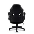 thumbnail image 3 of Poundex Chaise de Bureau en Faux Cuir Noir et Blanc, 3 of 7
