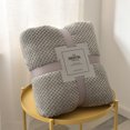 thumbnail image 1 of CEHVOM Scratch Thickened Solid Color Borlaug Sofa Blanket Flannel Blanket Clearance, 1 of 1